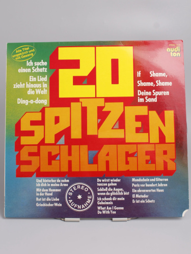 Виниловая пластинка 20 Spitzenschlager ( 20 лучших песен ), Германия