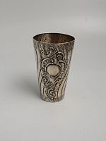 Антикварная стопка, металл, Европа, 1900 год. Высота 9,6 см