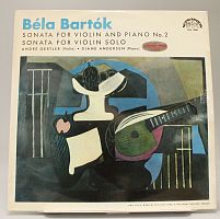 Винтажная виниловая пластинка Bela Bartok, Andre Gertler, Diane Anderson "Sonata for violin and piano No 2"/ Сонаты для виолончели и фортепиано
