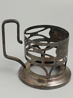 Антикварный подстаканник, металл, СССР, 1960 год