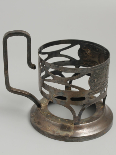 Антикварный подстаканник, металл, СССР, 1960 год