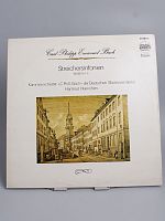 Винтажная виниловая пластинка Бах "6 симфоний для струнных инструментов" Carl Philipp Emanuel Bach "Streichersinfonien Wq 182 Nr.1-6" 1987 г. ГДР