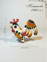 Антикварная статуэтка "Петушок", скульптор Сергеев В.А., Конаково, фаянс, 1960 г