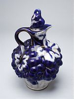 Антикварный кувшин "Виноград в корзине", фарфор, ЛФЗ, 1950-60 гг.