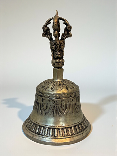 Антикварный колокол, ритуальный, Китай 1950-е г.
