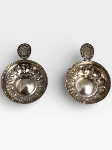 Антикварные средние пепельницы (2 шт), металл, Европа, 1920 год